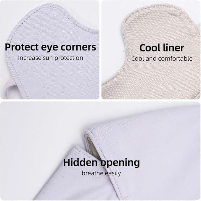 Sun Protection UPF 50+ UV Face Cover Summer Face Mask Neck Gaiter with Ear Loops SLN3M308