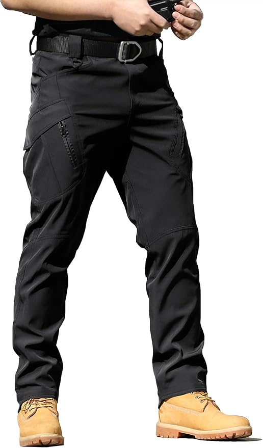 AUTIWITUA Men's Tactical Cargo Pants Water Resistant Lightweight Hiking Pants Outdoor Work Pants with Multi Pockets(No Belt)