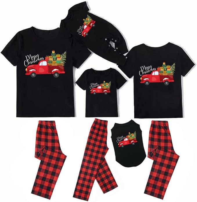 Family Christmas Pajamas Matching Sets Holiday Xmas Party Family Sleepwear Set Jammies for Couples