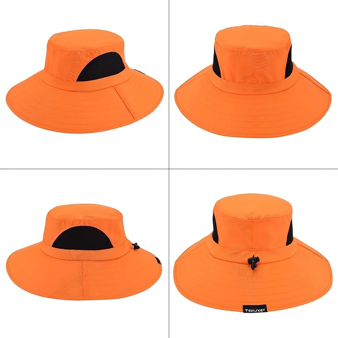 EINSKEY Wide Brim Sun Hat, UPF 50+ UV Protection Waterproof Packable Bucket Hat for Men & Women, Fishing Hiking Beach Garden