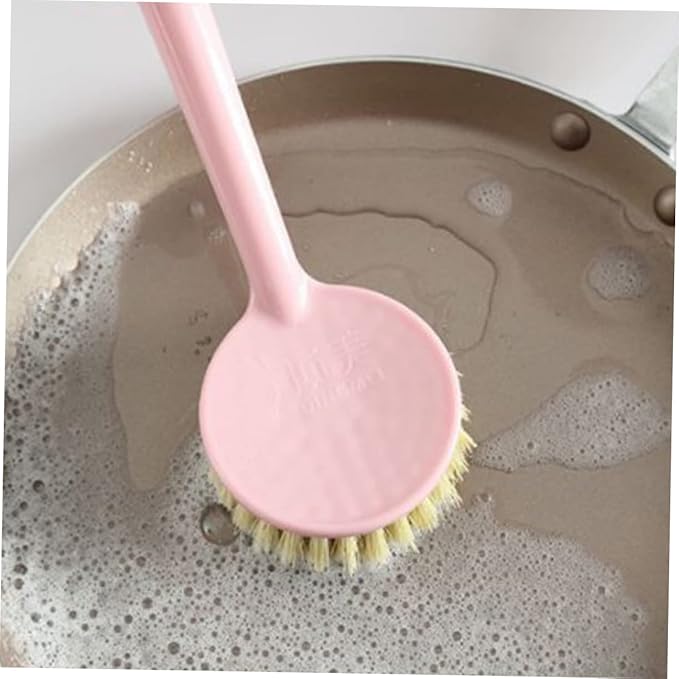 FRCOLOR 6pcs Kitchen Cleaning Tool Long Handle Dish Brush Reusable and Easy to Clean