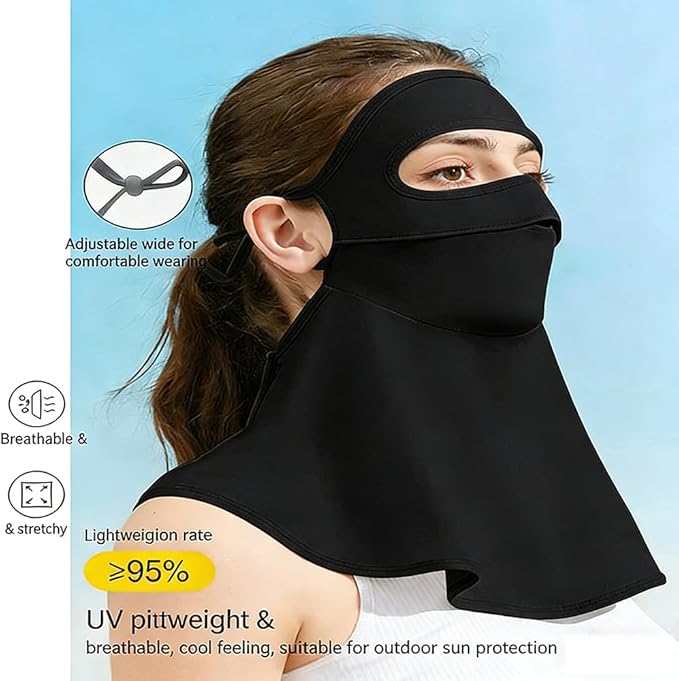 Face Cover for Sun Protection UPF 50+ UV Neck Protection UV Face Mask Covering Eye