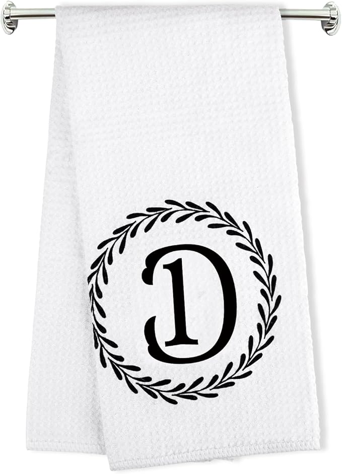 Monogrammed Hand Towels Name Ini-tial Letter X Kitchen Dish Tea Towels,Personalized Monogram Gifts for Women Wife Mom,17x23 Inch,for Kitchen Bathroom Decorative