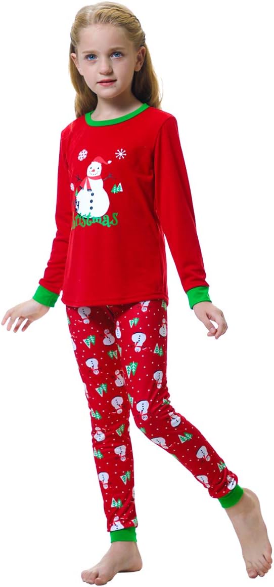 YIJIU Christmas Pajamas Cute Deer Print Long Sleeve Totem PJS Set