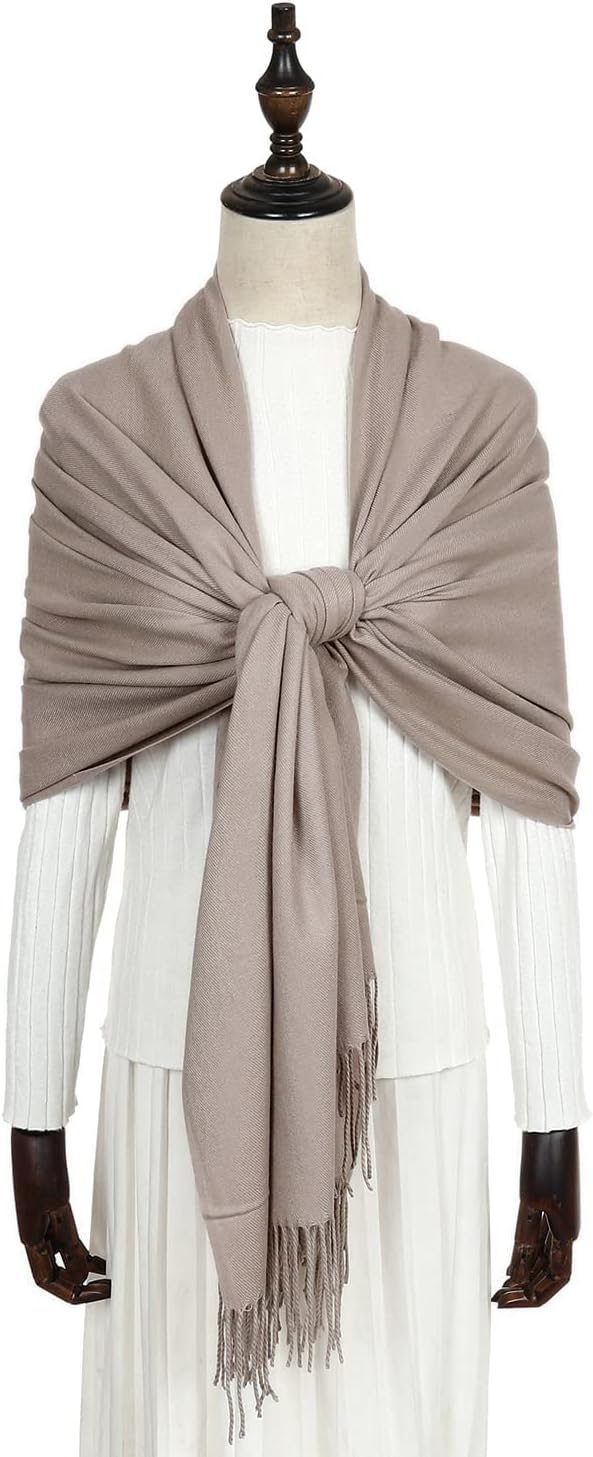 RIIQIICHY Women's Scarf Pashmina Shawls and Wraps for Evening Dress Bridesmaid Wedding Bridal Winter Warm Long Large Scarves