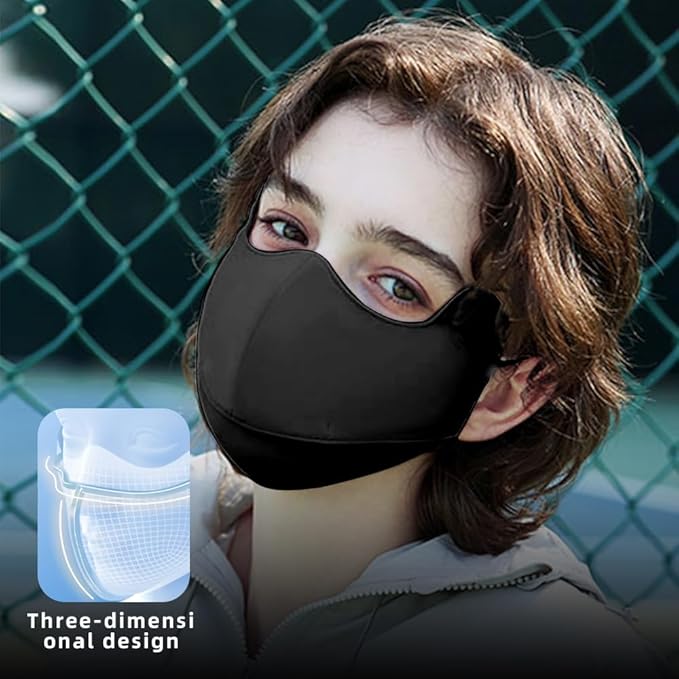 Sun Protection UPF 50+ UV Face Cover Summer Face Mask Neck Gaiter with Ear Loops SLN3M308