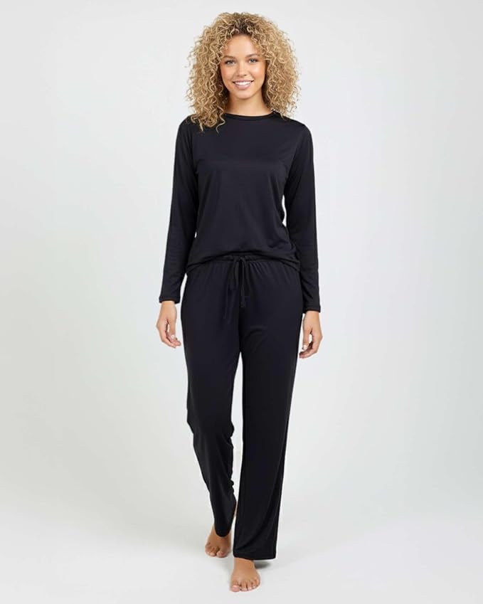 Real Essentials 2 Pack: Women's Comfy Pajama Sets - Short & Long Sleeve Ladies Loungewear Sleepwear PJs (Available In Plus)