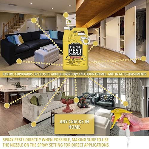 Harris Home Insect Killer, Liquid Gallon Spray with Odorless and Non Staining Residual Formula - Kills Stinkbugs, Ants, Roaches, Spiders, Fleas, Mosquitos, Moths, Scorpions, Flies and Silverfish