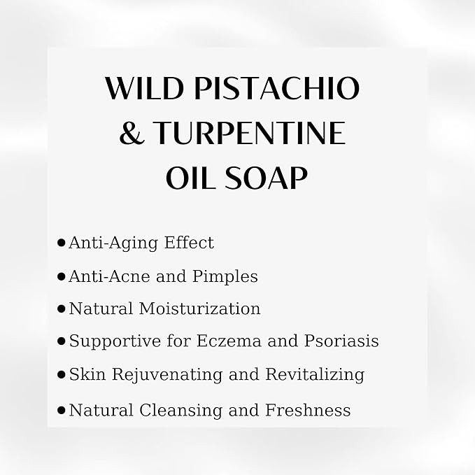 Organic Bar Soap Moisturizing Soap Made from Natural Oil | Hair Hand Face Body Bath Wash | Skin Care Cleanser Shampoo (Bıttım and Terebinth Oil)