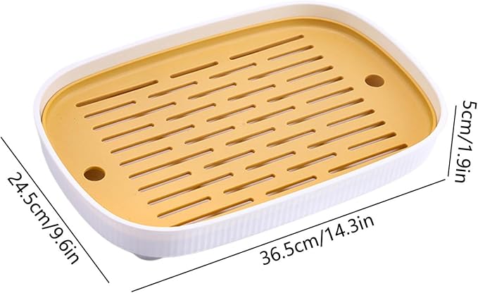 Rabbit Litter Boxs,Small Animal Litter Tray Potty Trainer with Grate,Yellow | Anti Splash bunny litter box, Easy Clean Litter Box for Bunny Hamster Ferret Rats Guinea Pigs Hedgehog 14.37x9.65x1.97in