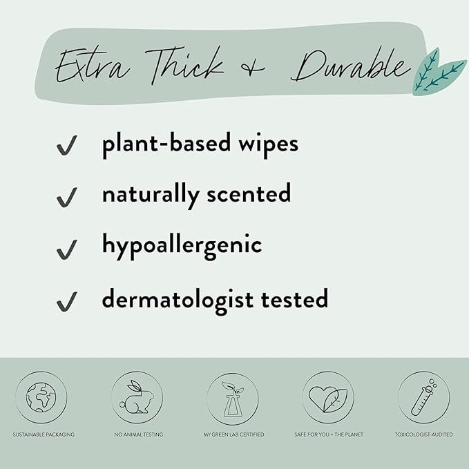 The Honest Company Hydrate and Cleanse Naturally Scented Wipes Cleansing Multi-Tasking 99% Water Plant Based Hypoallergenic Aloe Cucumber 240 Count
