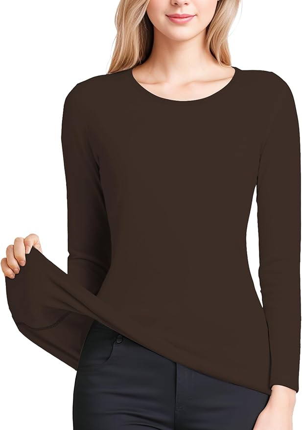 Women's Long Sleeve Thermal Underwear Lightweight Compression Baselayer Shirt Women Clothing Premium Comfort Winter Tops