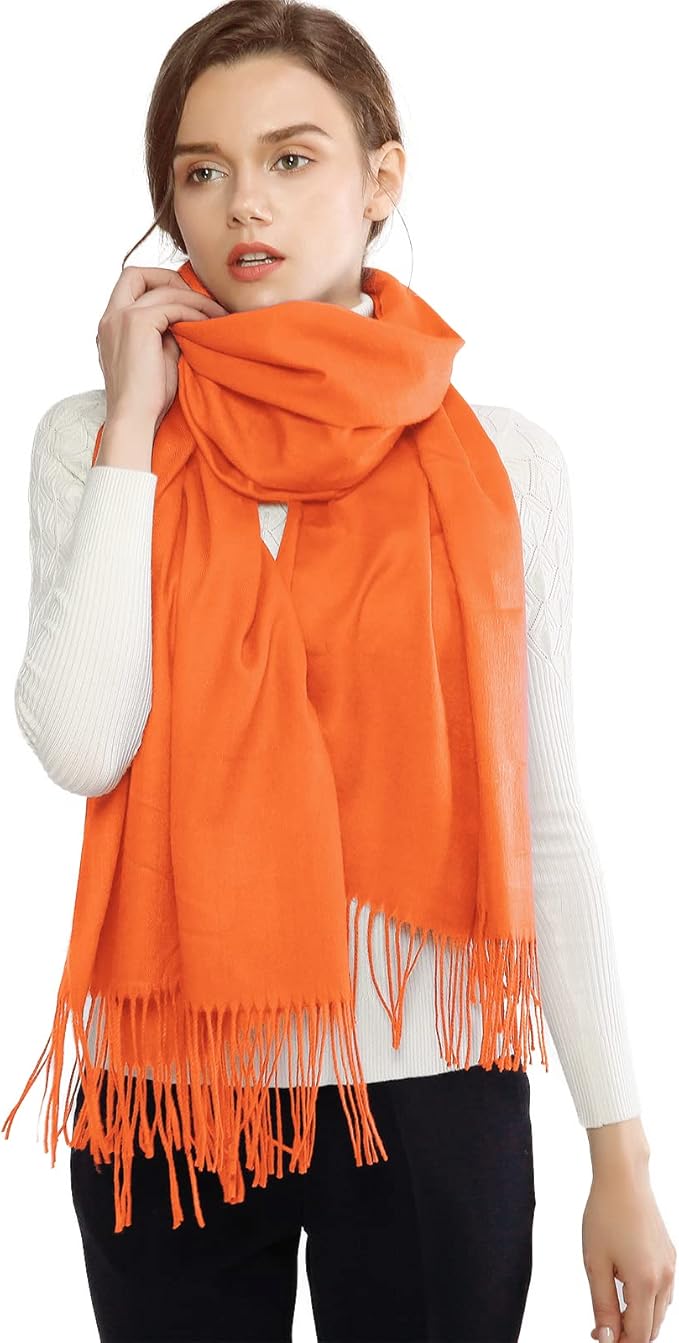 RIIQIICHY Women's Scarf Pashmina Shawls and Wraps for Evening Dress Bridesmaid Wedding Bridal Winter Warm Long Large Scarves