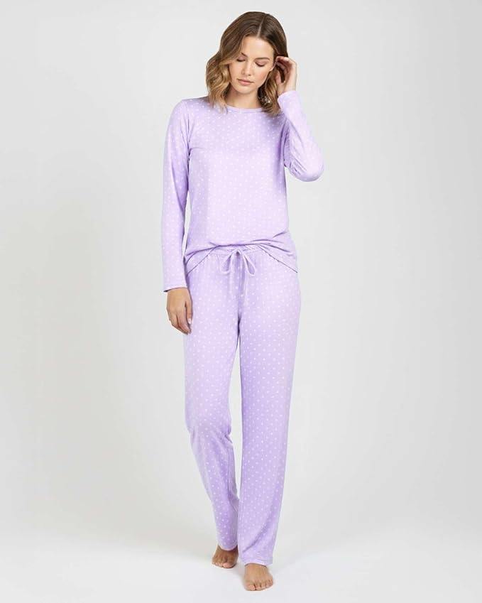 Real Essentials 2 Pack: Women's Comfy Pajama Sets - Short & Long Sleeve Ladies Loungewear Sleepwear PJs (Available In Plus)