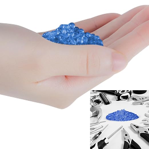 [Net Weight 16LBS] Blue Indicating Silica Gel Beads Desiccants - Rechargeable Desiccant Beads Silica Beads (Blue to Pink, 2 Packs of 8LBS)