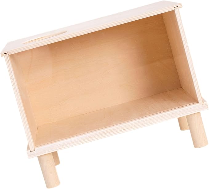 Hamster Digging Box - Wooden Activity Toy with View Window for Pet Entertainment