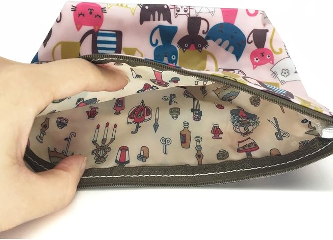 Hunger Pink Cats Print Make-Up Cosmetic Bag Carry Case, 14 Patterns (P11417012)