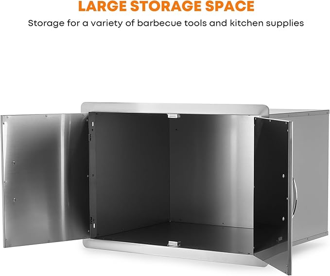 Stanbroil Stainless Steel Outdoor Kitchen Double Door Dry Storage Pantry, 30- Inch