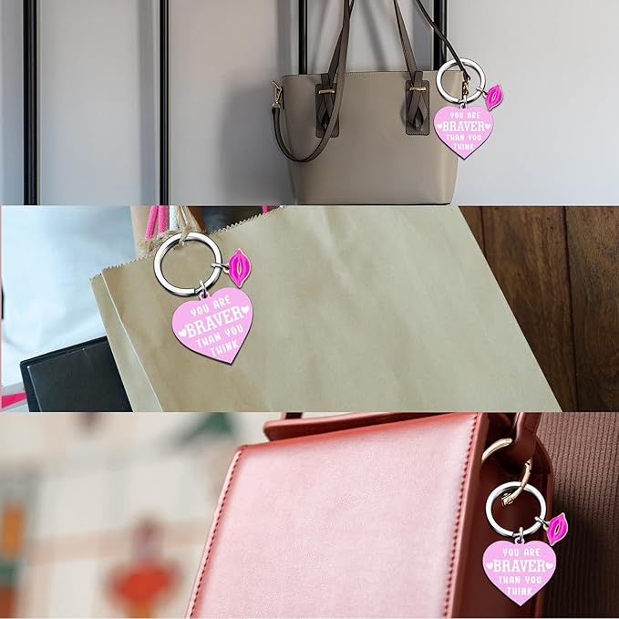 OEHEDOU Womens Girls Pink Keychain Inspirational Gifts For Women Teen Girls Daughter Trending Items Lovely Teen Girl Gifts
