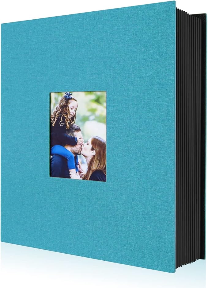 Ywlake Photo Album 4x6 400 Pockets, Linen Photo Albums Holds 400 Vertical Pictures Only Teal