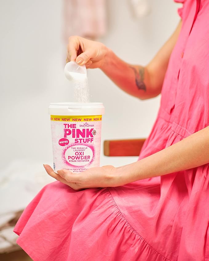 Stardrops - The Pink Stuff - The Miracle Laundry Oxi Powder Stain Remover For White’s Bundle (2 Whites Powder), 4.40 Pound (Pack of 2) (PS2LW)