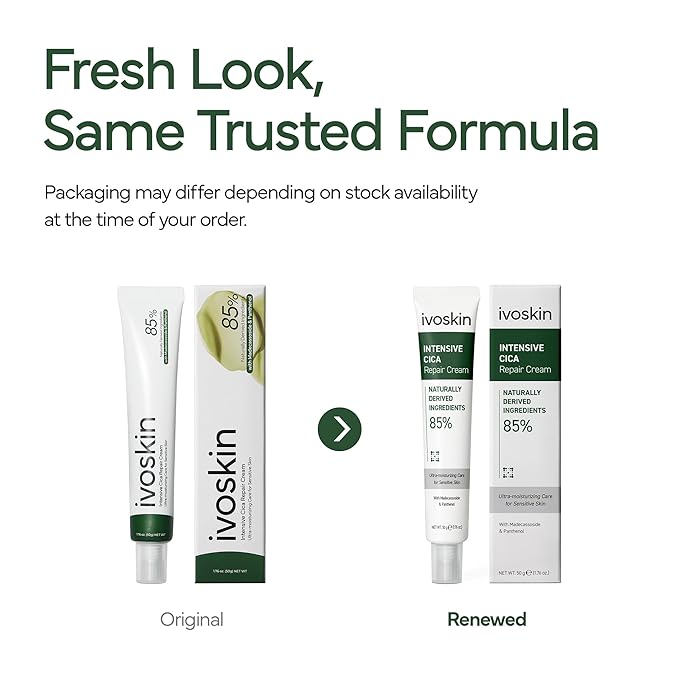Intensive Cica Repair Cream, Korean Dexpanthenol cream, Ultra-Soothing & Hydrating Care Cream for Sensitive Skin with Madecassoside (1.76oz / 50g)