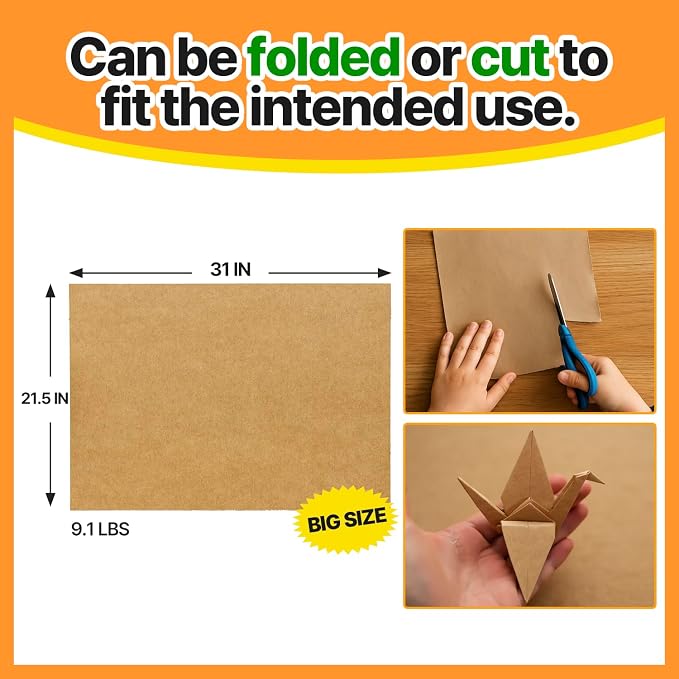 T TORTO9 Kraft Bird Cage Liners 31 x 21.5 Inch, 120 Sheets, Absorbent Paper Tray Liners for Large Bird Cages, Pre-Cut Disposable Cage Bottom Liners