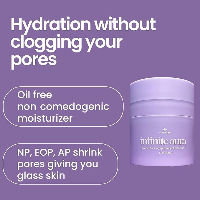 Infinite Aura Face Moisturizer – Facial Lotion for Women; Hyaluronic Acid + Ceramide Wrinkle Barrier Repair Cream, Beta-Glucan Redness Relief, Copper Peptide Firming Anti Aging Day-Night
