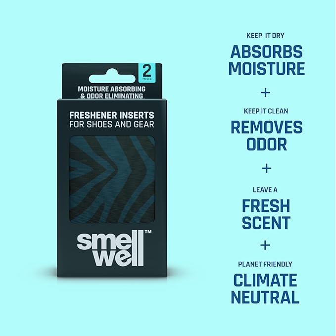 SmellWell Odour Eliminating Air Purifying Bags (2 Pack | 250g) Activated Bamboo Charcoal Air Freshener for use from Gym to Car to Home (Black Stone, XL)