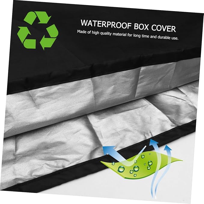 Mikikit Waterproof Outdoor Cover Anti-UV Rainproof Storage Protector Heavy Duty 123 * 65 * 55cm for Garden Furniture