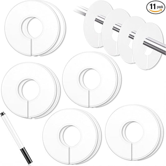 10 Pack White Blank Clothing Rack Size Dividers - Wardrobe Hanger Label Closet Dividers with Marker Pen | Closet Separators Garment Organizer for Clothes Organization