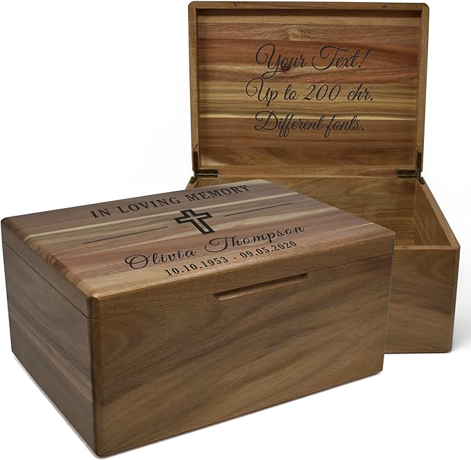 Memorial Box Unique Sympathy Gift - In Memory of Loved One Gifts Personalized, Memory Box for Keepsakes Death, Bereavement Gift Loss of Husband Remembrance Gifts Loss of Wife, 11.5x8.5x5.5 in