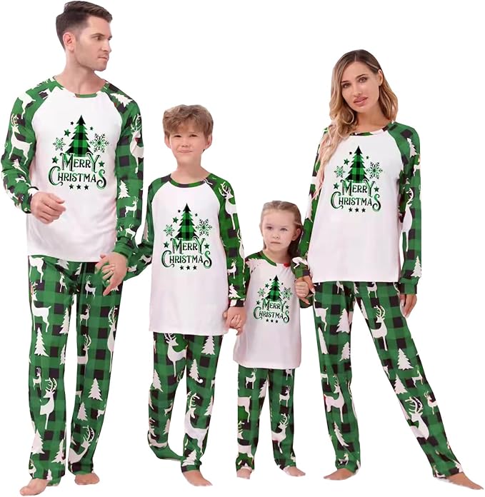VS&LLWQ Christmas Pjs Family Set Matching Family Pajamas Christmas Family Pajamas Matching Sets Holiday Jammies Sleepwear