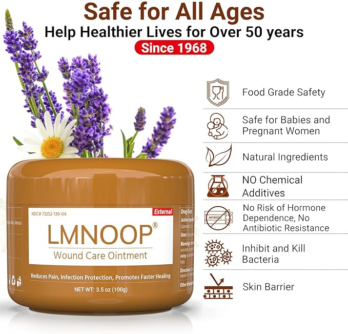 Bed Sore Cream Fast Healing, Natural Bed Sore Ointment for Bed Sores, Leg Ulcers, Wounds & Skin Irritations, Herbal Treatment for Pressure Sores, Cuts, Diabetic Wounds & Fast Skin Repair