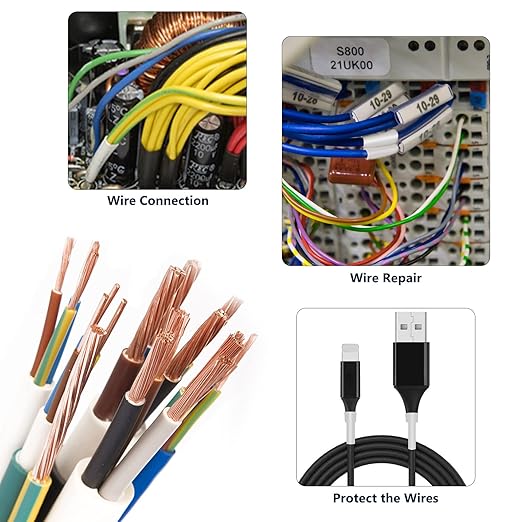 ASHINER 580PCS Durable Heat Shrink Tubing Kit - Ideal for Electric Insulation and Repairs with Convenient Storage Case, White