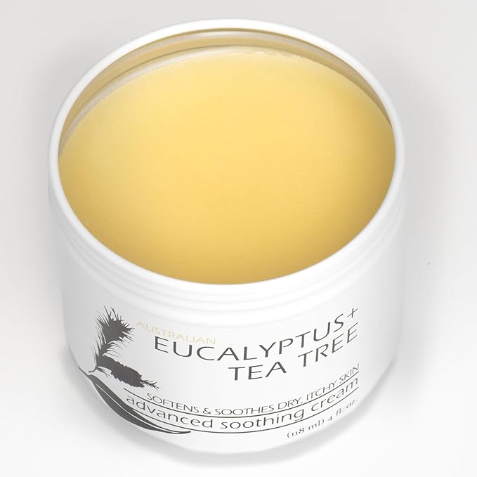 Tea Tree with Eucalyptus Foot Cream - Foot Cream with Tea Tree and Manuka Oil - Intensive Moisture and Healing, Foot Care and Body, Skin Soothing Cream - Softens Skin Irritations, Balm for Eczema