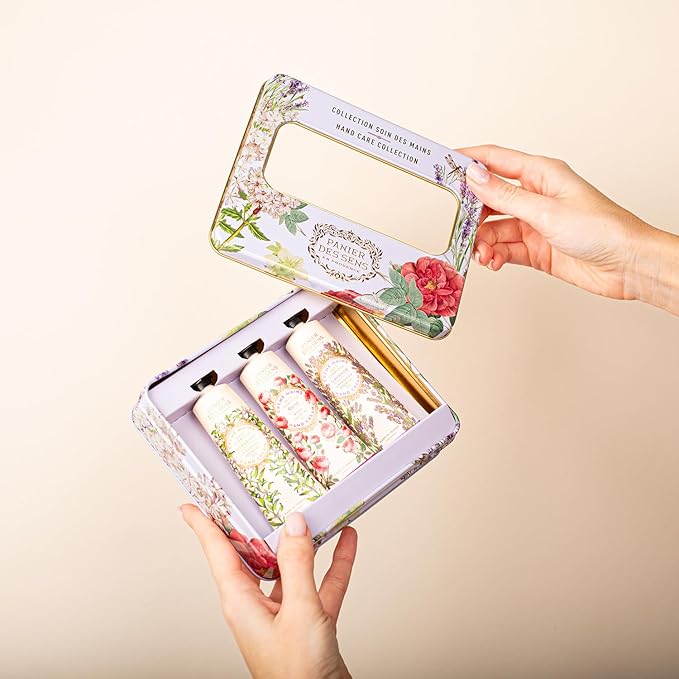 Panier des Sens - Mini Hand Cream Set - Birthday, Gifts for Women - Rose, Lavender, Verbena Natural Hand Cream - Gift Ideas Made in France - 97% Natural - Hand Lotion Travel Size 3x1 Floz