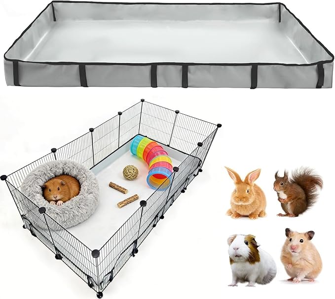 DZWLKJ Guinea Pig Cage Liner Tarp Bottom Waterproof and Washable.Available in 22 Sizes. Base Also for Rabbits, Bunny, Chinchesillas, Hedgehog, Ferrets and Other Small Animals(24x48 inches)