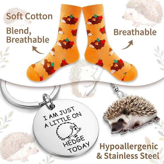 Hedgehog Gifts for Women, 5pc Gift Set for Hedgehog Lovers | Ideal birthday, Christmas, or holiday present for daughter, mom, friends, sister, and any enthusiastic hedgehog lover.