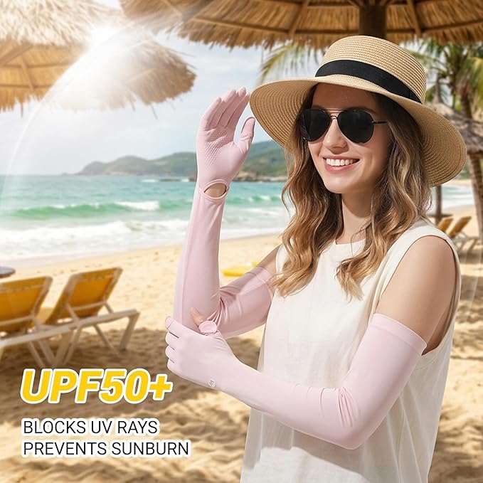 Women Driving Gloves – Full Finger, Lightweight Breathable UV Sun Protection, Touchscreen Gloves for Summer