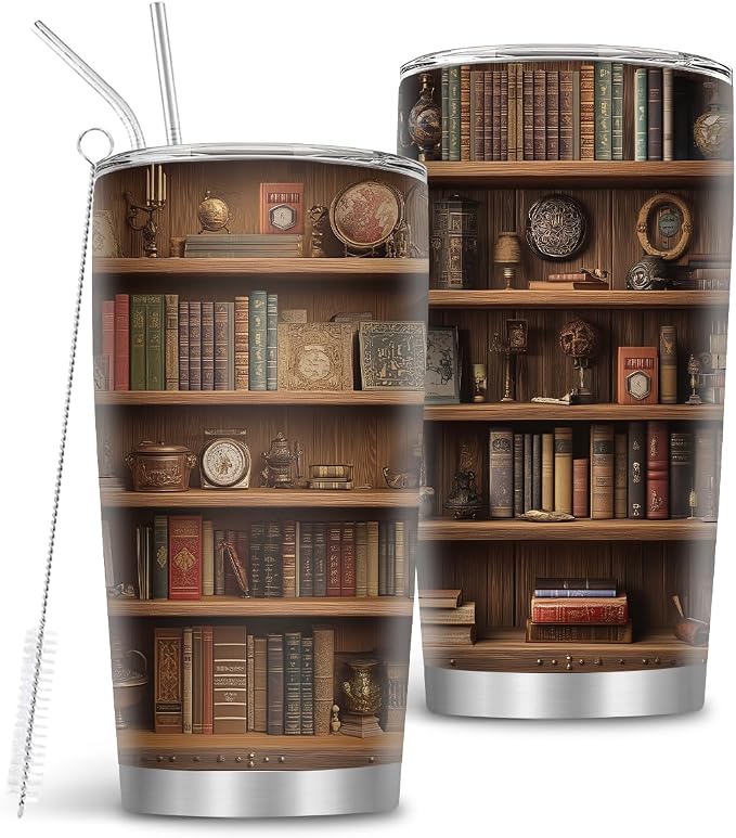 Book Lovers Gifts, 20oz Bookish Tumblers, Bookish Gift for Reading Lovers Women, Readers, Writers, Book Mug, Reading Mug, Librarian Gift for Thanksgiving Christmas, 1 PCS
