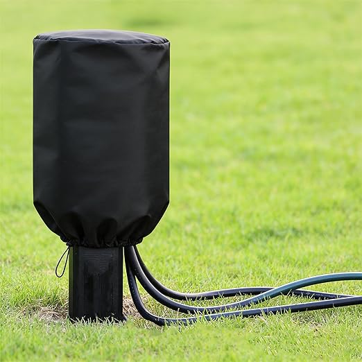 AF-WAN All-Weather Protective Cover for Outdoor Power Stake Timer Power Strip, Waterproof Windproof Dustproof 210T Nylon, Compatible with 6-10 Grounded Outlets