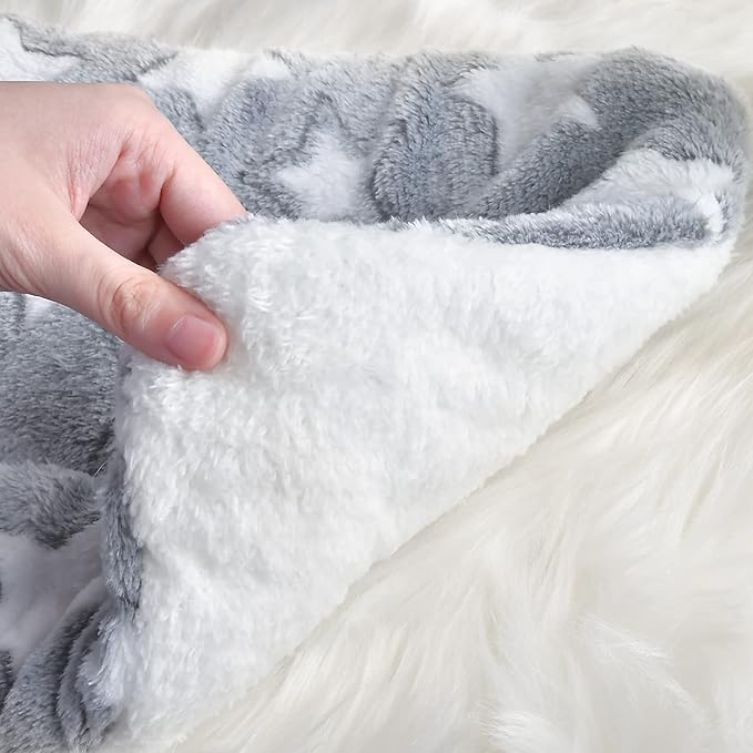 Small Animal Bed Mat, Soft & Warm, Suitable for Guinea Pig, Hamster, Rabbit, Rat and Bearded Dragon (XX-Large(19.7''x15.7''), Star Pink)