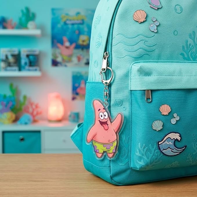 PumpCar Acrylic Keychain Double-Sided Charm Key Ring with Metal Clip Backpack Charm Bag and Car Key Accessory Collectible