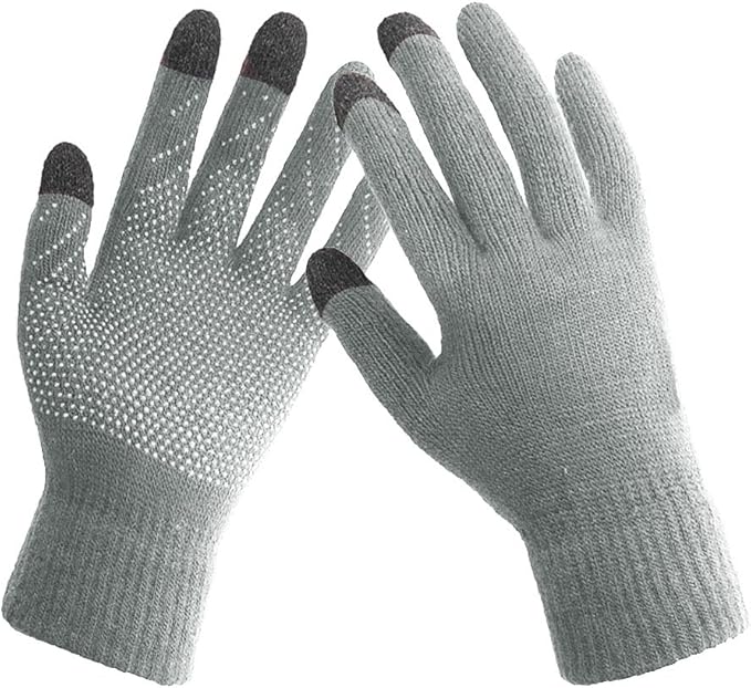 HINDAWI Winter Hat Scarf Gloves Slouchy Beanie Snow Knit Skull Cap Touch Screen Mittens Circle Scarves for Women Men
