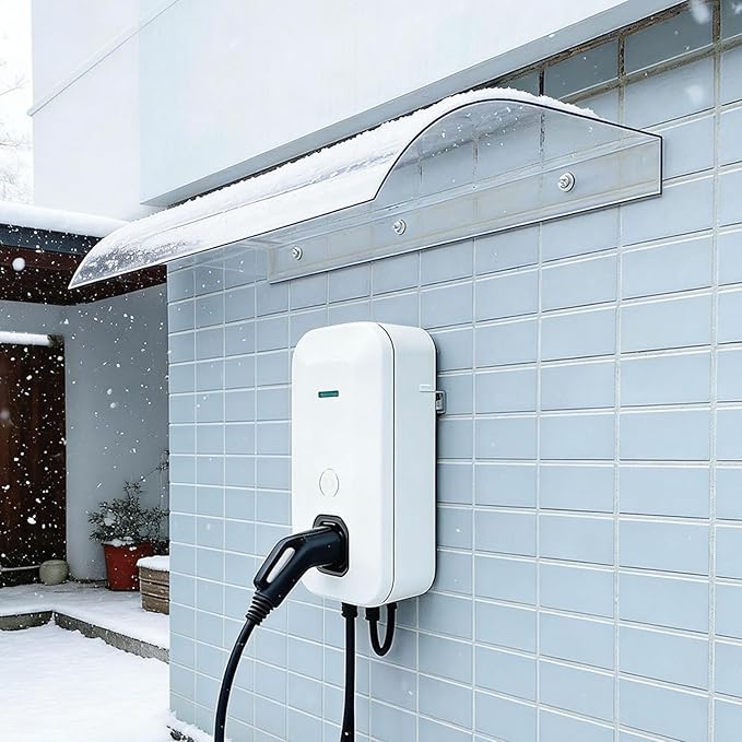 Outdoor Cover for Electrical Equipment, Charging Pile rain Cover Steel Protective Roof,Door Window Canopy Awning Garden Porch Rain Cover Shelter