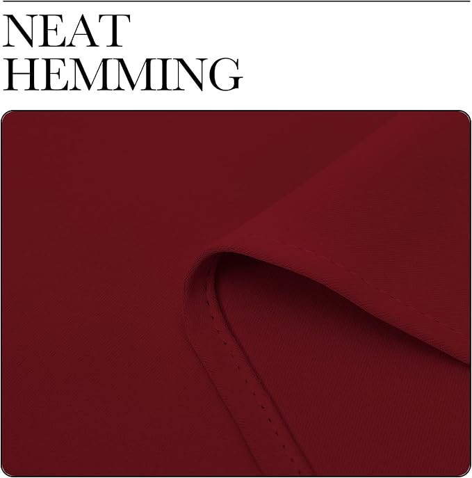 NICETOWN Christmas Patio Door Blackout Curtains, Noise Reducing Curtains and Drapes with Rod Pocket for Wide Window (62" Wide by 63" Long, Burgundy Red, 2 Panels)