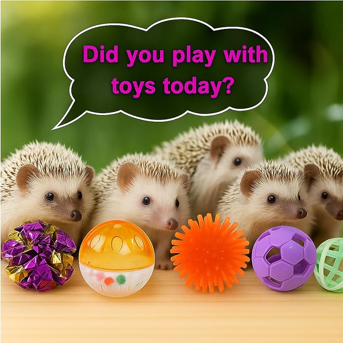 20Pcs Hedgehog Enrichment Toys - Cute Hedgehogs Cage Toy for Cuddling, Photo Props & Enrichment Play - Hedgehog Chew Toys for Boosts Natural Instincts & Daily Exercise