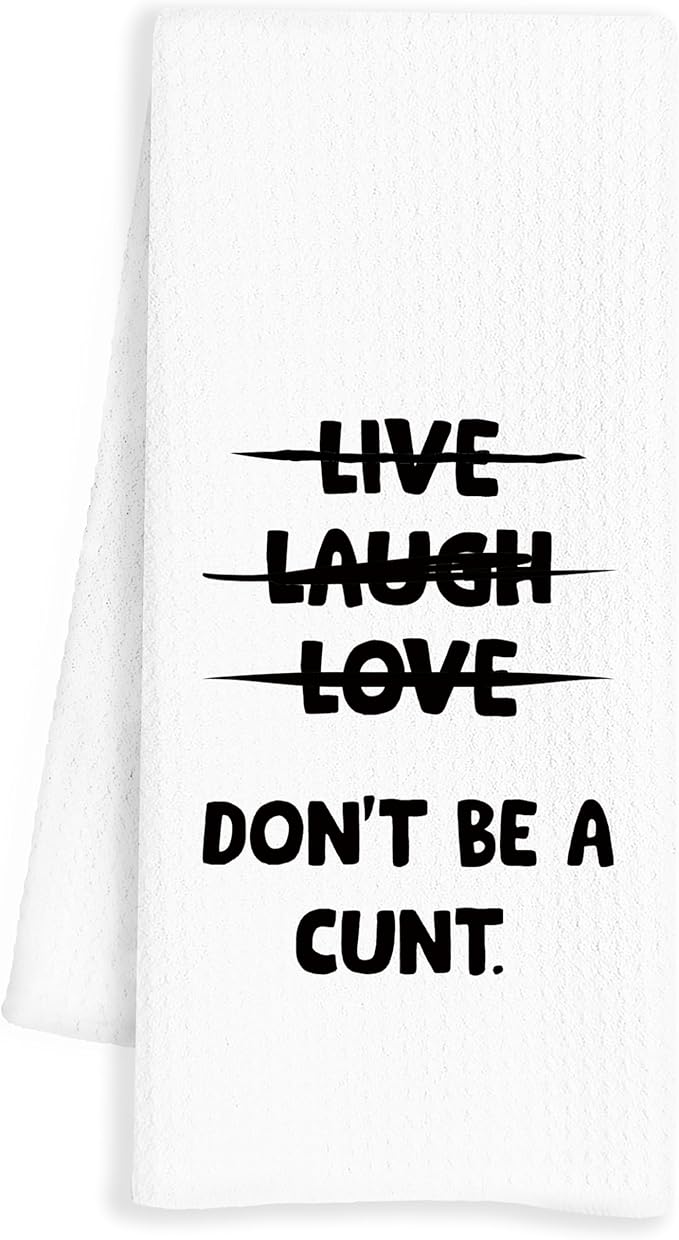 Funny Kitchen Towels, Funny Hand Towel for Bathroom Decor, Dont Be A Cunt, Adults Humor Gifts for Women, 16x24 Inch