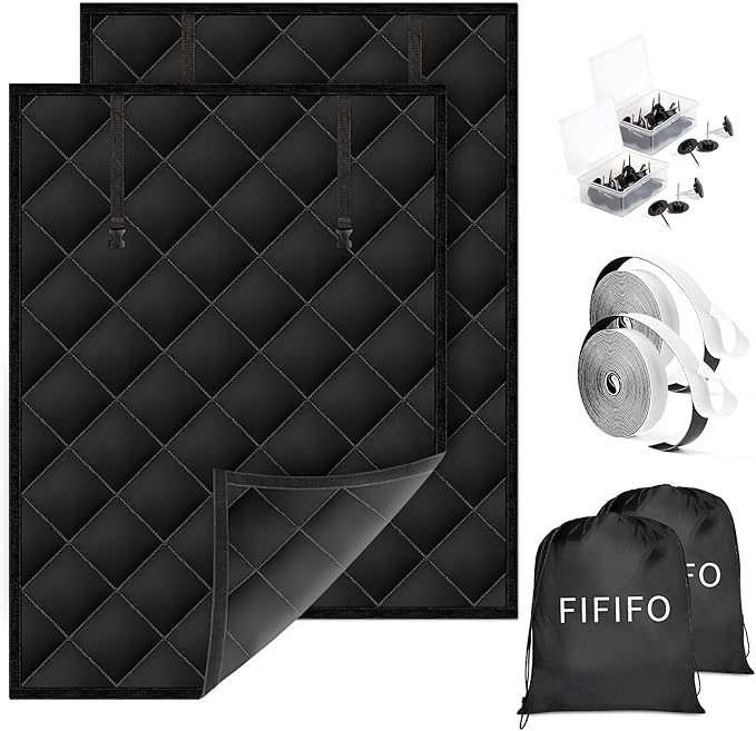 2 Sets 63" x 39" Thermal Window Cover，Oxford Fabric Window Cover for Winter, Window Insulation for Winter to Keep Warm, Window Insulation Kit for Home RV Basement–Black